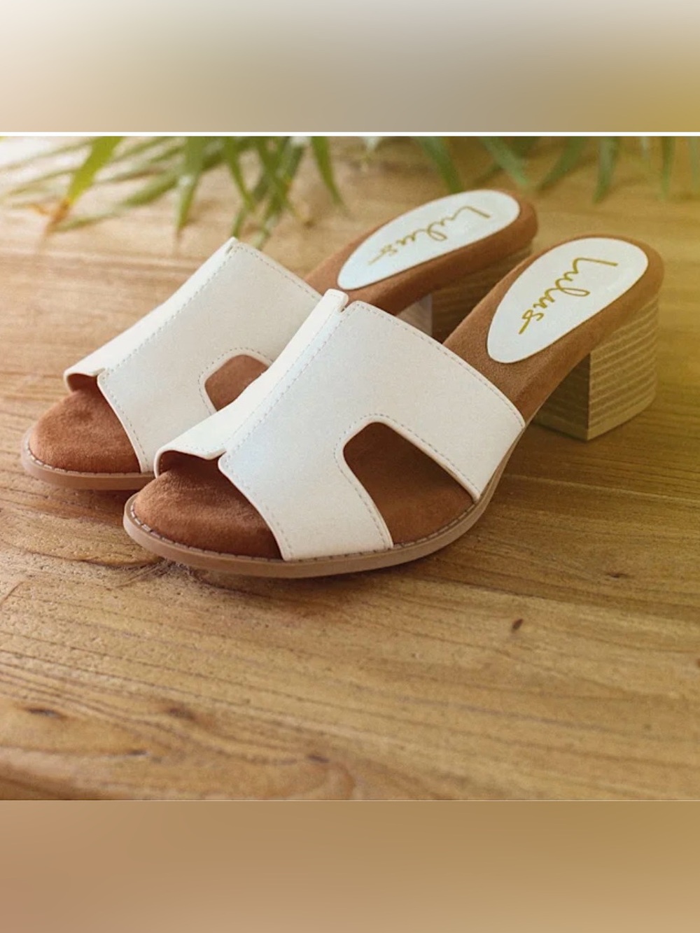 Lulus White Suede Peep Open-Toe Slide Mule Sandal Heels.